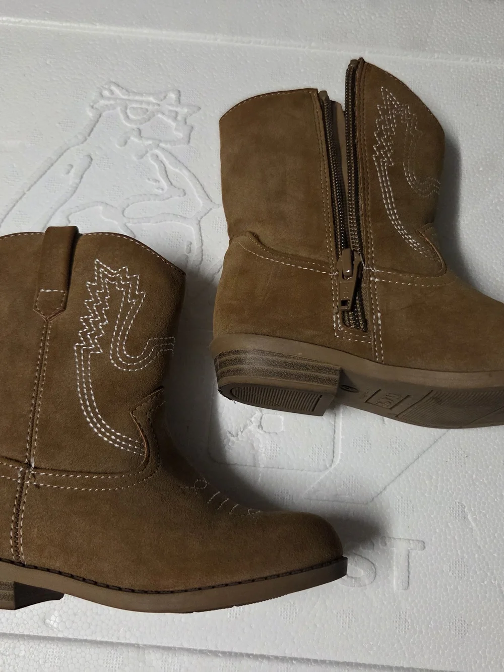 The Children's Place Brown Suede Kids Western Boots